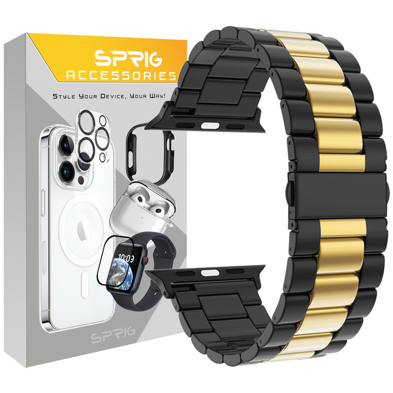 بند اسپریگ مدل 3Bead Dual BG مناسب برای اپل واچ Series 7 45mm / Series 8 45mm / Series 9 45mm