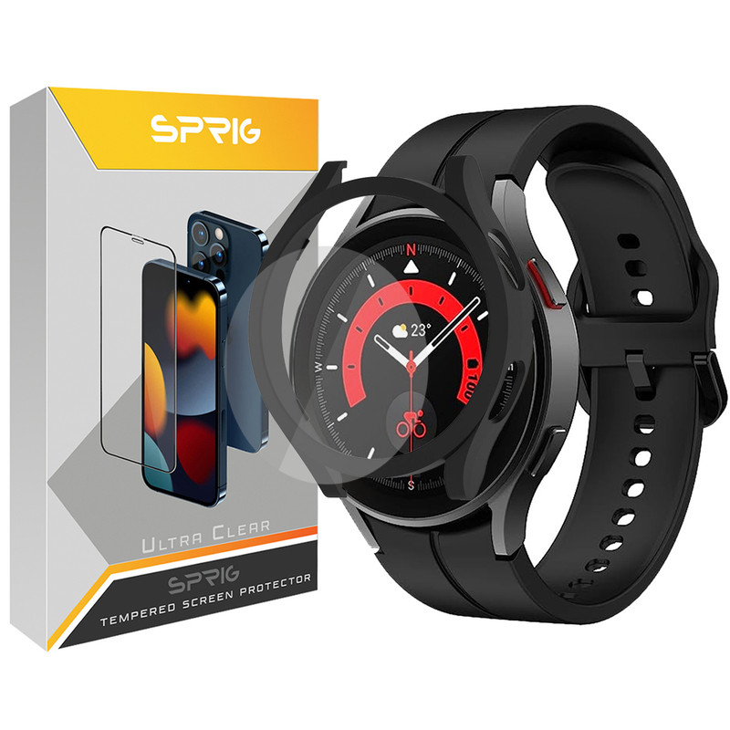 بند اسپریگ مدل Silic ORG مناسب برای ساعت هوشمند سامسونگ Galaxy Watch 4 44mm به همراه کاور