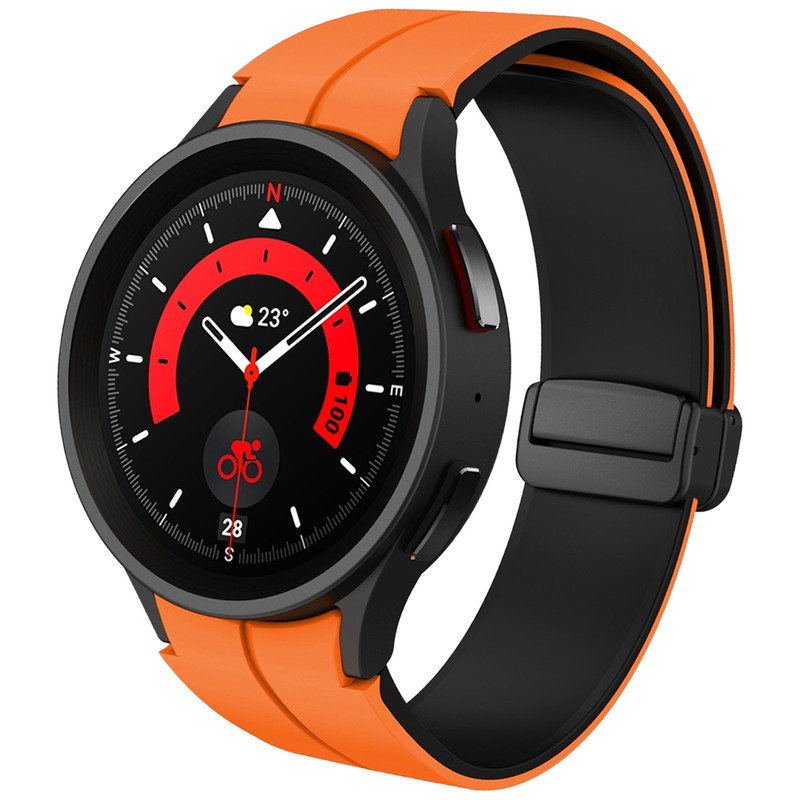 بند اسپریگ مدل Silicone MAG ORG DualC مناسب برای ساعت هوشمند سامسونگ Galaxy Watch 4 44mm