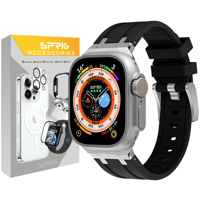 بند اسپریگ مدل Luxury AP مناسب برای اپل واچ Series 7 Aluminum 45mm / Series 8 Aluminum 45mm / Series 9 45mm