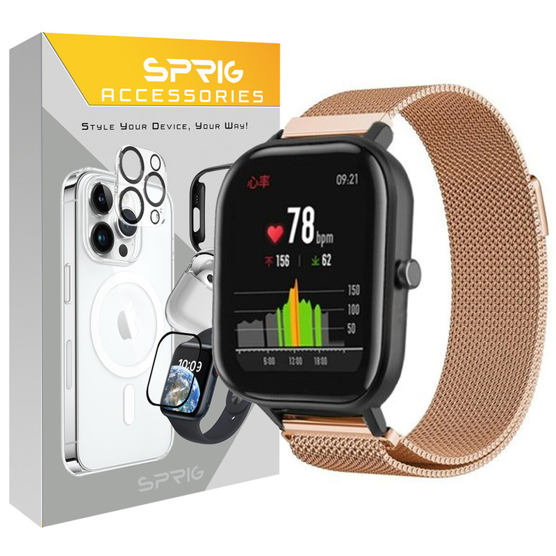 بند اسپریگ مدل Milanese مناسب برای ساعت هوشمند امیزفیت GTS 2 / GTS 2 Mini / GTS 2E