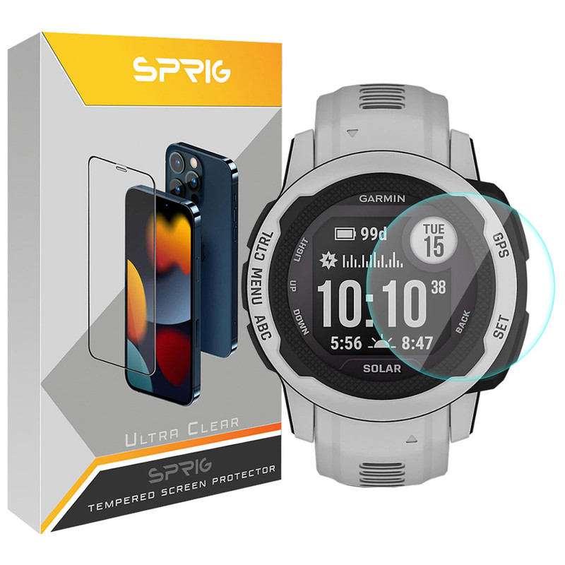محافظ صفحه نمایش شیشه ای اسپریگ مدل SH-SP مناسب برای ساعت هوشمند گارمین Instinct 2 Solar