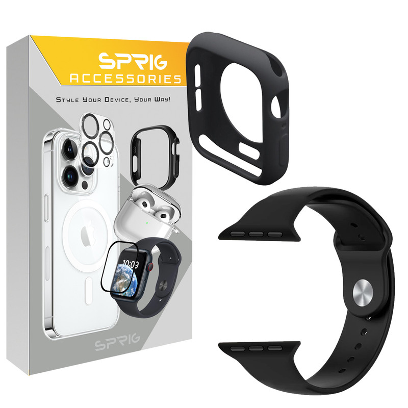 بند اسپریگ مدل Perfect Set مناسب برای اپل واچ سری 7/8/9 سایز 41 میلی متری به همراه کاور