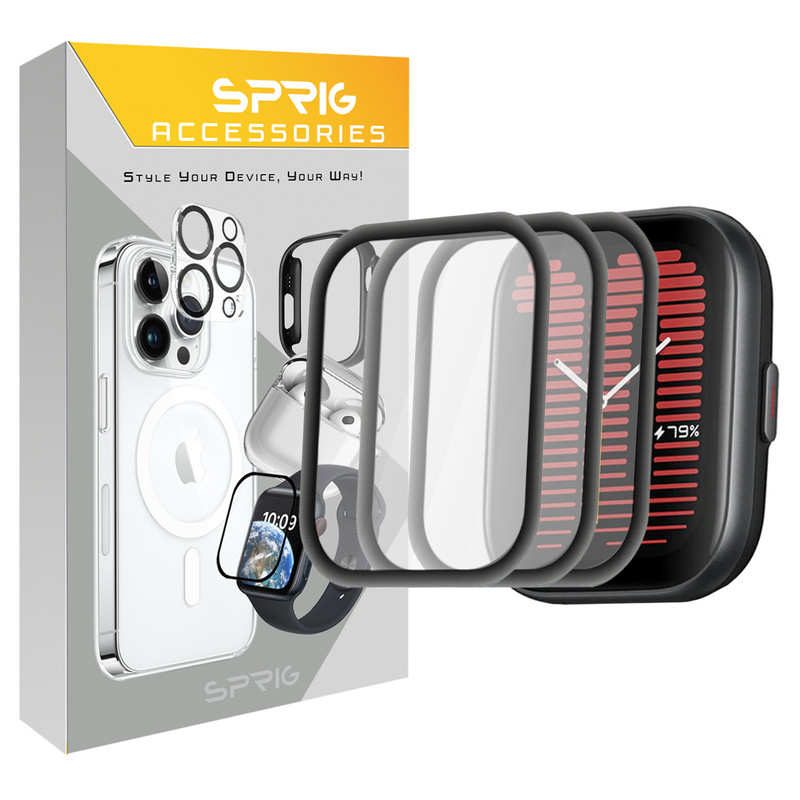 محافظ صفحه نمایش نانو اسپریگ مدل Pmma-SPG مناسب برای ساعت هوشمند امیزفیت Active بسته سه عددی