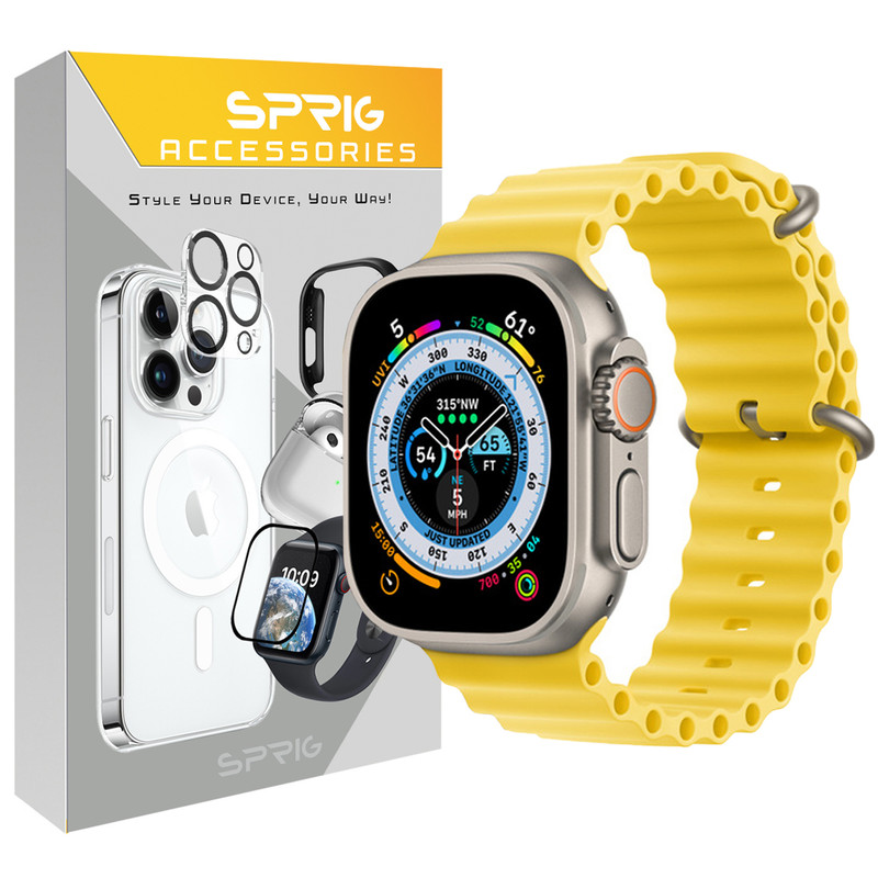 بند اسپریگ مدل Ocean مناسب برای ساعت هوشمند هاینو تکو G9 Ultra Max