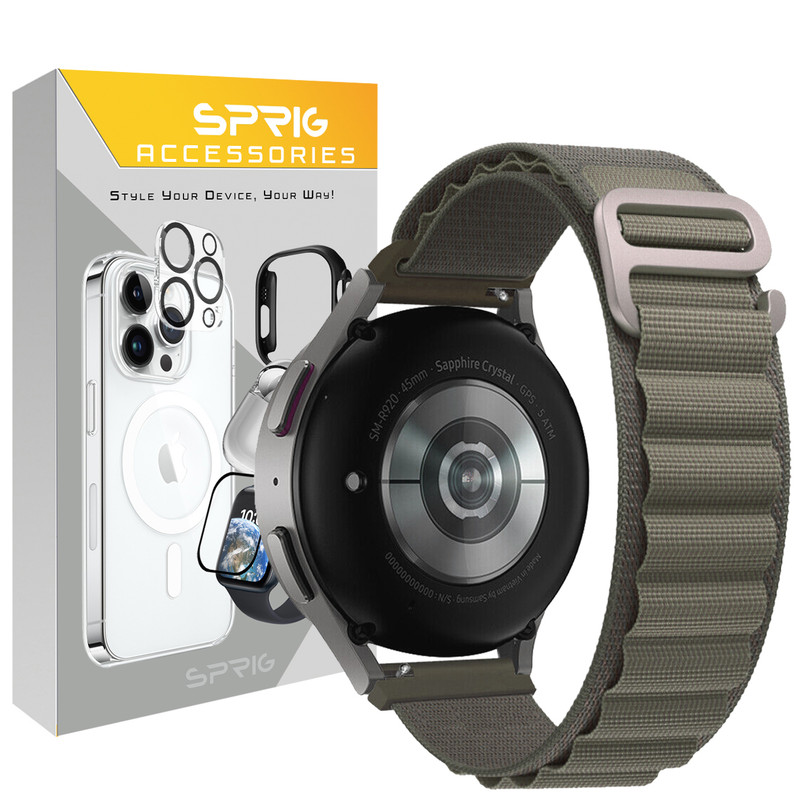 بند اسپریگ مدل Army Alpine مناسب برای ساعت هوشمند سامسونگ Galaxy Watch Active 1 / Active 2 40mm / Active 2 44mm