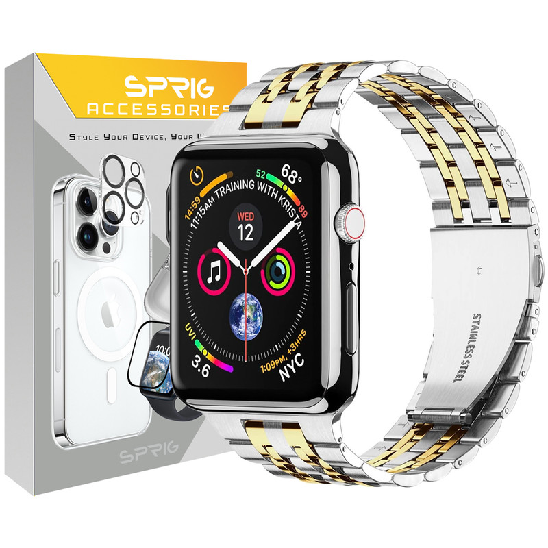 بند اسپریگ مدل 7Bead SLV مناسب برای اپل واچ سری 4/5/6/Se سایز 44 میلی متری