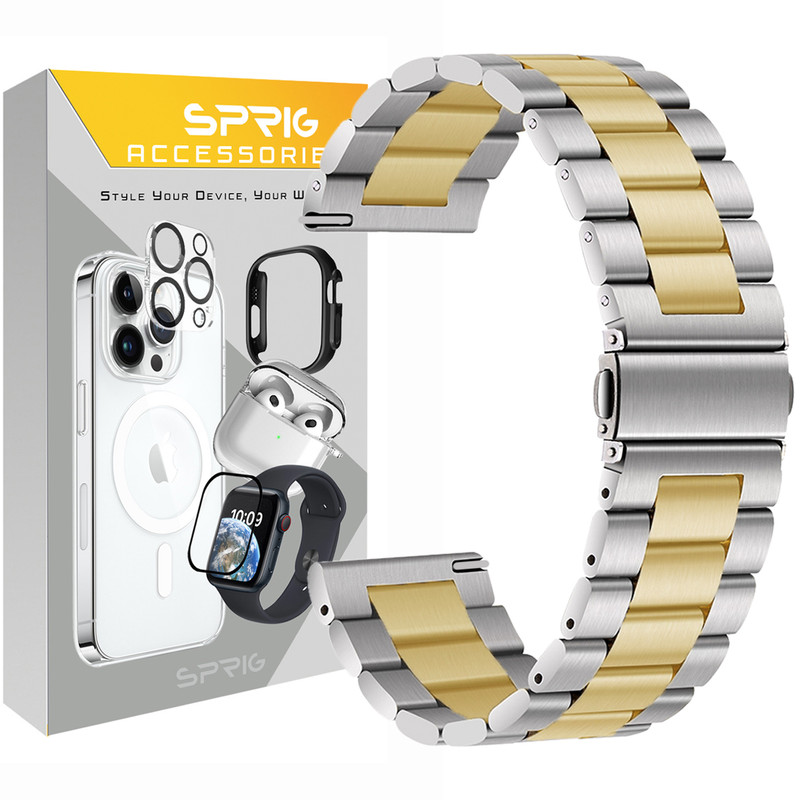 بند اسپریگ مدل 3Bid Dual Color مناسب برای ساعت هوشمند سامسونگ Galaxy Watch 6 40mm / Watch 6 44mm / Watch 6 Classic 43mm / Watch 6 classic 47mm