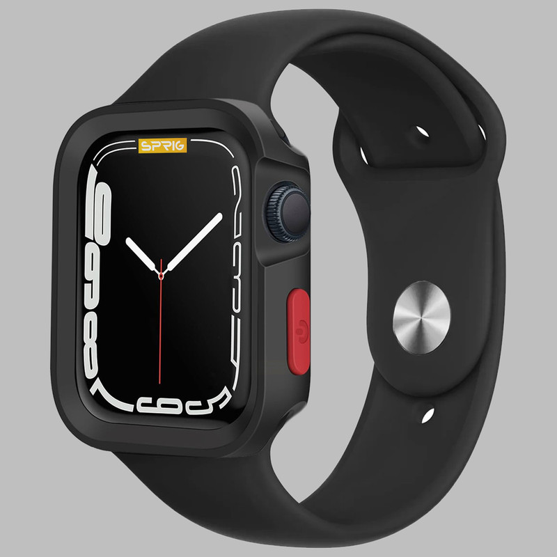 بند اسپریگ مدل Silicone مناسب برای اپل واچ سری 7/8/9 سایز 45 میلی متری به همراه کاور
