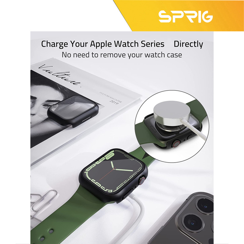 کاور اسپریگ مدل SP-LX مناسب برای اپل واچ Series 1 Aluminum 38 / Series 2 38mm / Series 3 38mm به همراه محافظ صفحه نمایش