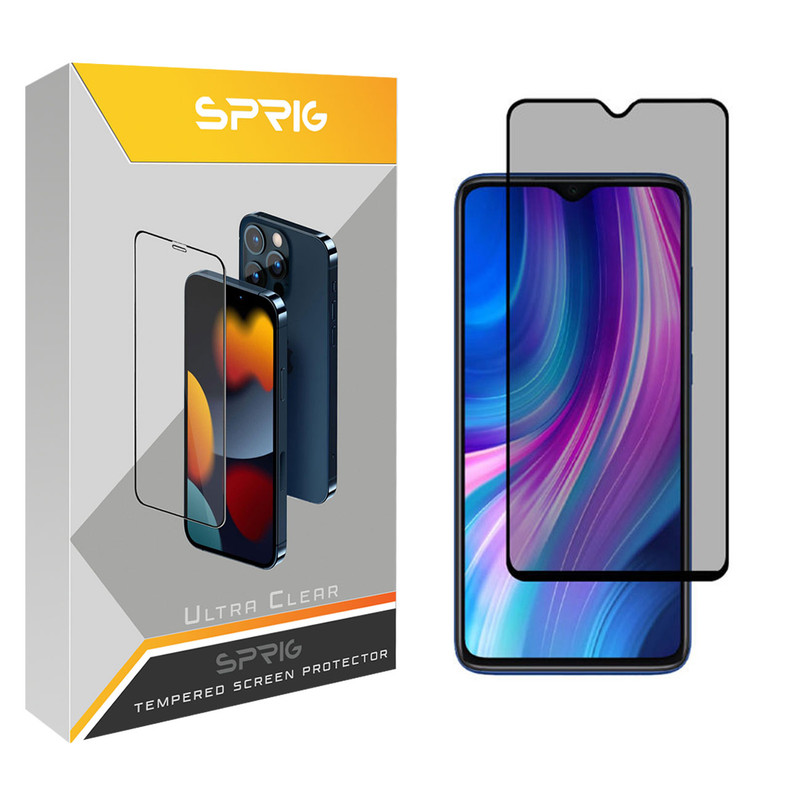 محافظ صفحه نمایش حریم شخصی اسپریگ مدل PRVSP مناسب برای گوشی موبایل شیائومی Redmi Note 8 Pro