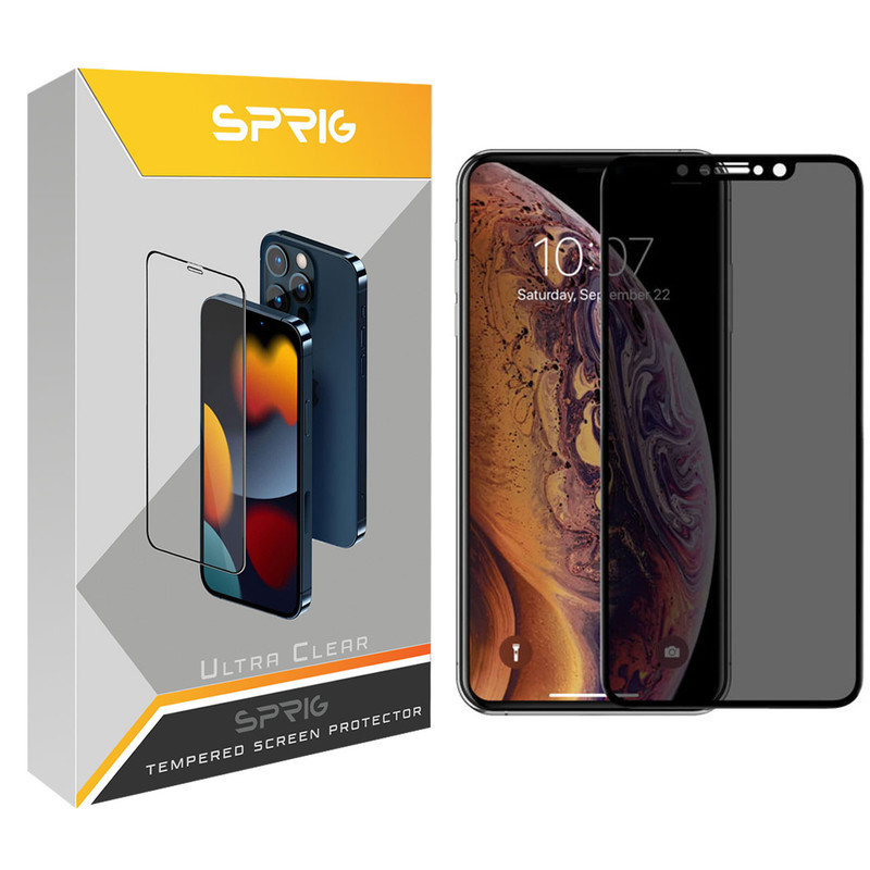 محافظ صفحه نمایش حریم شخصی اسپریگ مدل PRVSP مناسب برای گوشی موبایل اپل iPhone X / XS
