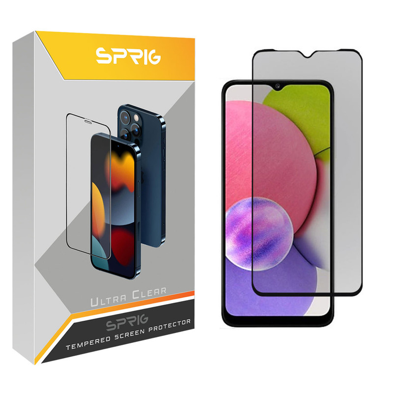 محافظ صفحه نمایش حریم شخصی اسپریگ مدل PRVSP مناسب برای گوشی موبایل سامسونگ Galaxy A03s