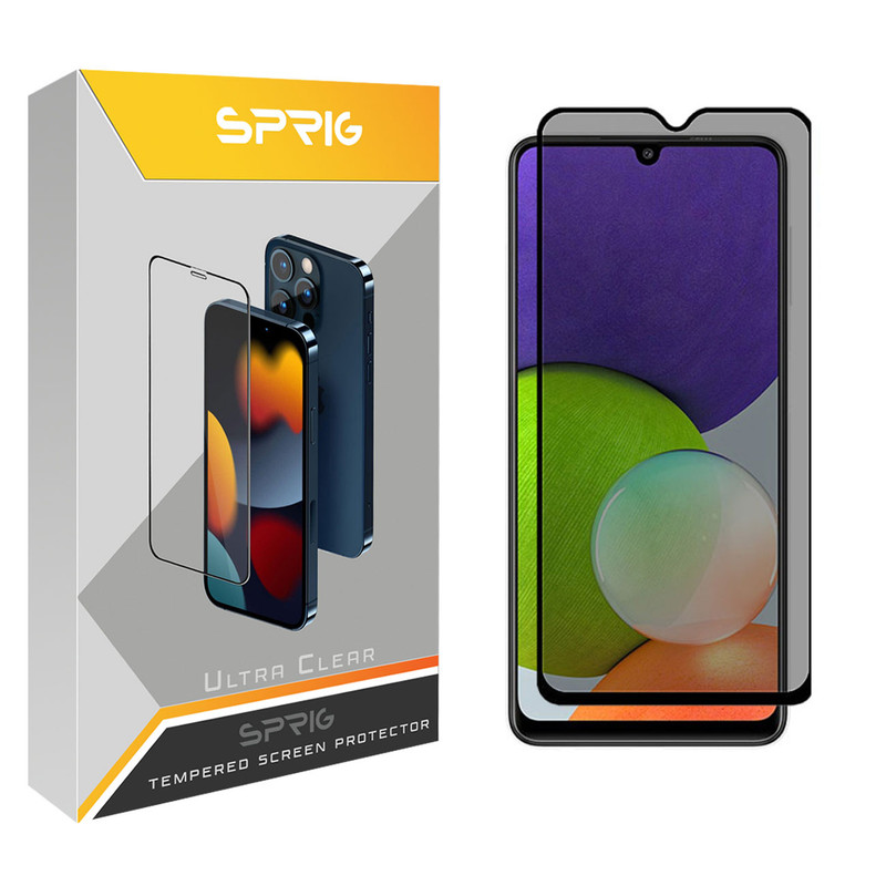 محافظ صفحه نمایش حریم شخصی اسپریگ مدل PRVSP مناسب برای گوشی موبایل سامسونگ Galaxy A22 4G