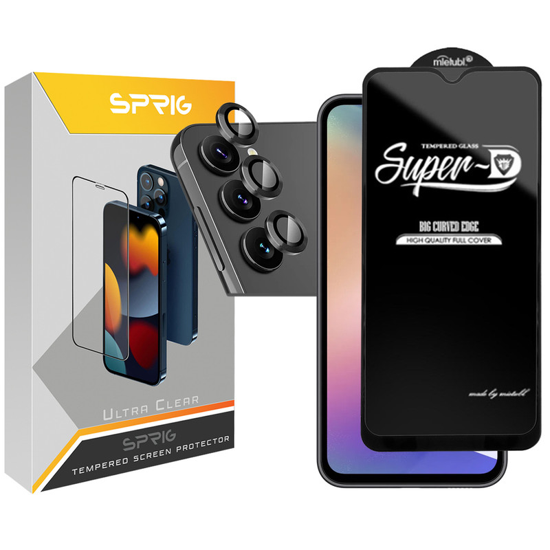 محافظ لنز دوربین اسپریگ مدل RingMetal-SPD مناسب برای گوشی موبایل سامسونگ Galaxy A04s / A13 5G به همراه محافظ صفحه نمایش 