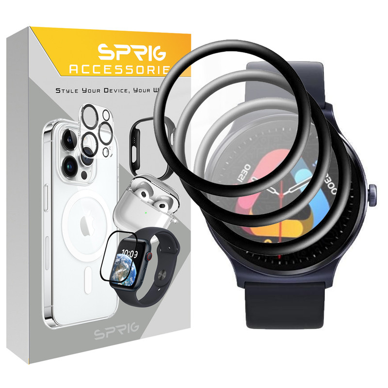 محافظ صفحه نمایش نانو اسپریگ مدل Pmma-SPG مناسب برای ساعت هوشمند کیو سی وای GT بسته سه عددی