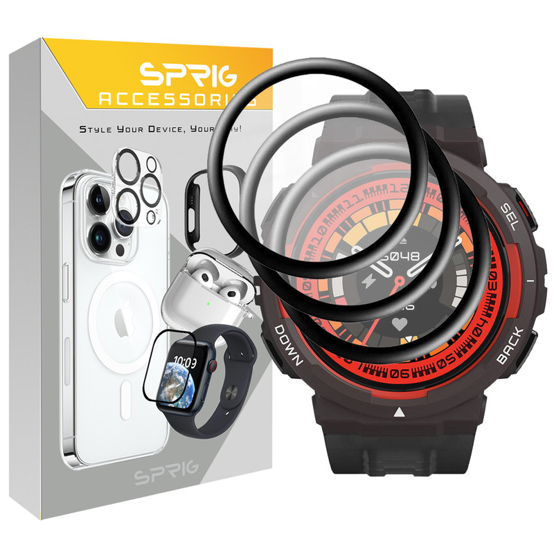 محافظ صفحه نمایش نانو اسپریگ مدل Pmma-SPG مناسب برای ساعت هوشمند امیزفیت Active Edge بسته سه عددی