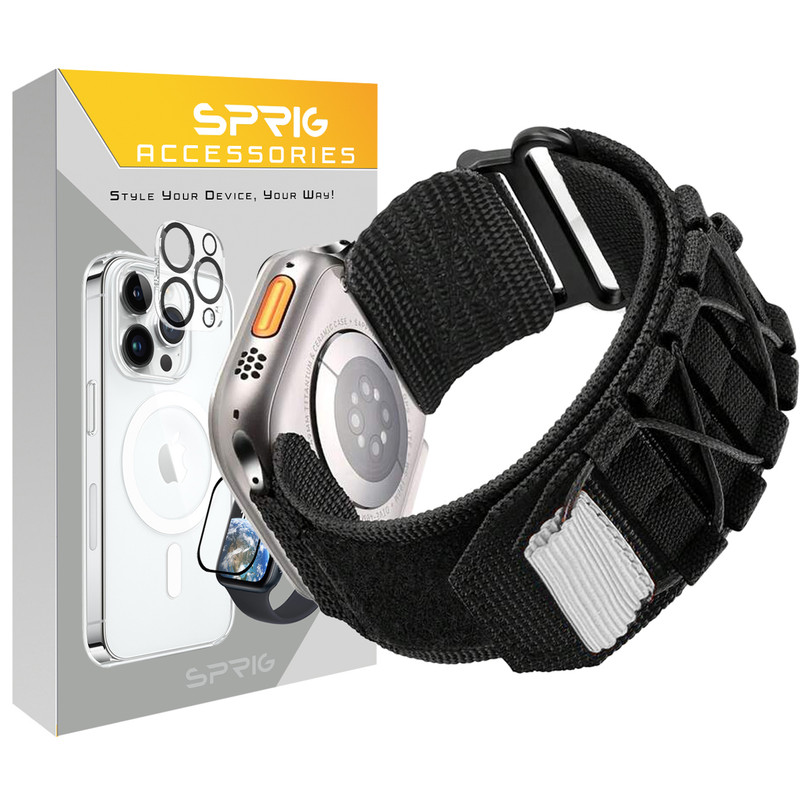  بند اسپریگ مدل Elastic nylon Loop مناسب برای اپل واچ سری Se/1/2/3/4/5/6/7/8/9/Ultra/Ultra2 سایز 42/44/45 میلی متری
