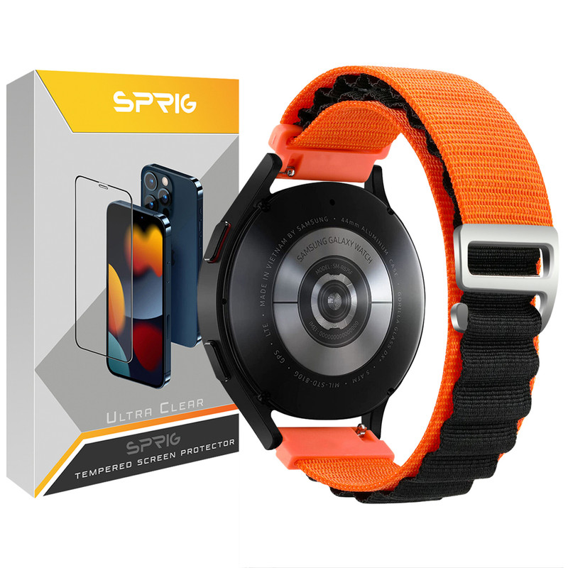 بند اسپریگ مدل Loop Alpine Dual Color مناسب برای ساعت هوشمند سامسونگ Galaxy watch 4 Classic 42mm / watch 4 classic 46mm