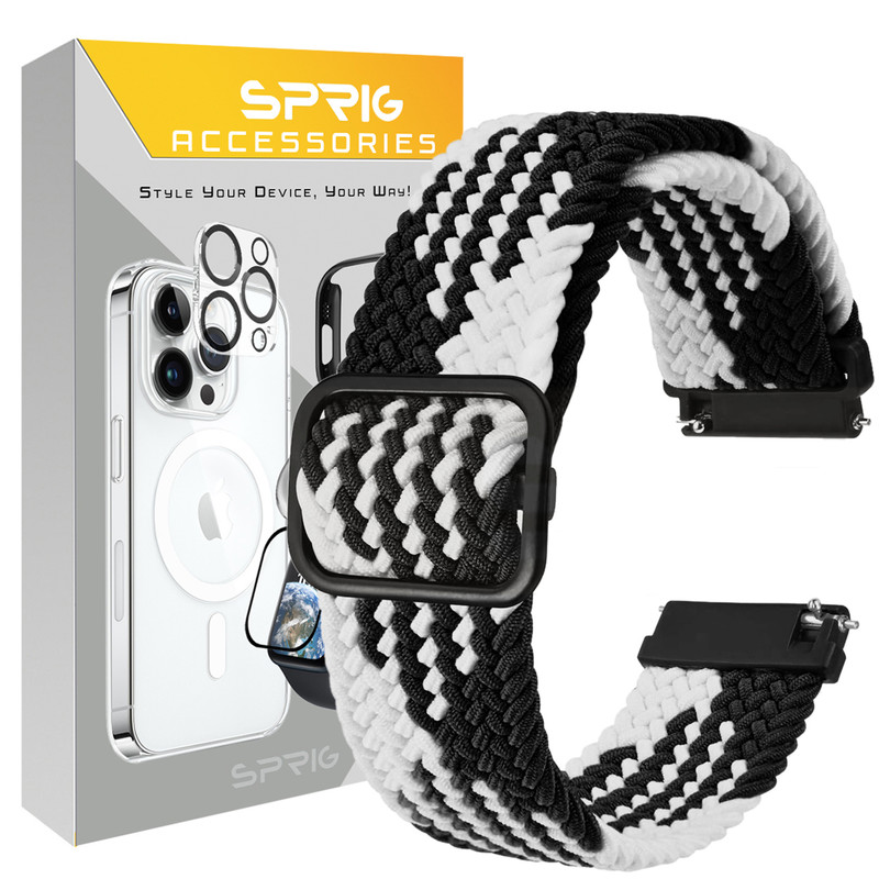 بند اسپریگ مدل Braided Colors Solo مناسب برای ساعت هوشمند سامسونگ Galaxy Watch 4/5/6 سایز 40/43/44/46/47 میلی متری