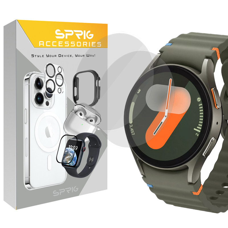 محافظ صفحه نمایش شیشه ای اسپریگ مدل SH-SP مناسب برای ساعت هوشمند سامسونگ Galaxy Watch 7 40mm مجموعه 2 عددی