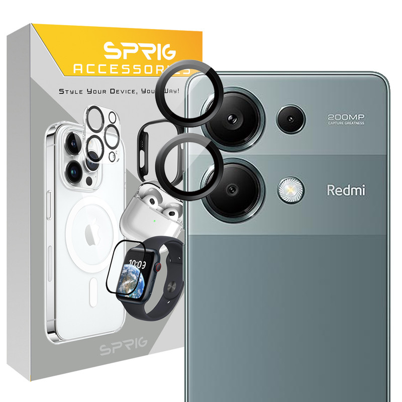 محافظ لنز دوربین اسپریگ مدل Ring Metal مناسب برای گوشی موبایل شیائومی Redmi Note 13 Pro 4G