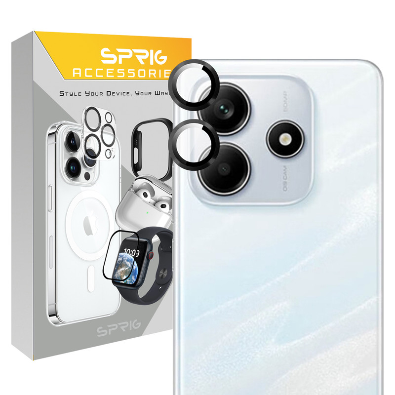 محافظ لنز دوربین اسپریگ مدل Ring Metal مناسب برای گوشی موبایل شیائومی Redmi Note 14