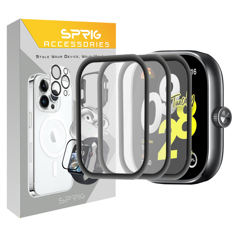 محافظ صفحه نمایش اسپریگ مدل Pmma-SPG مناسب برای ساعت هوشمند شیائومی Redmi Watch 4 بسته سه عددی