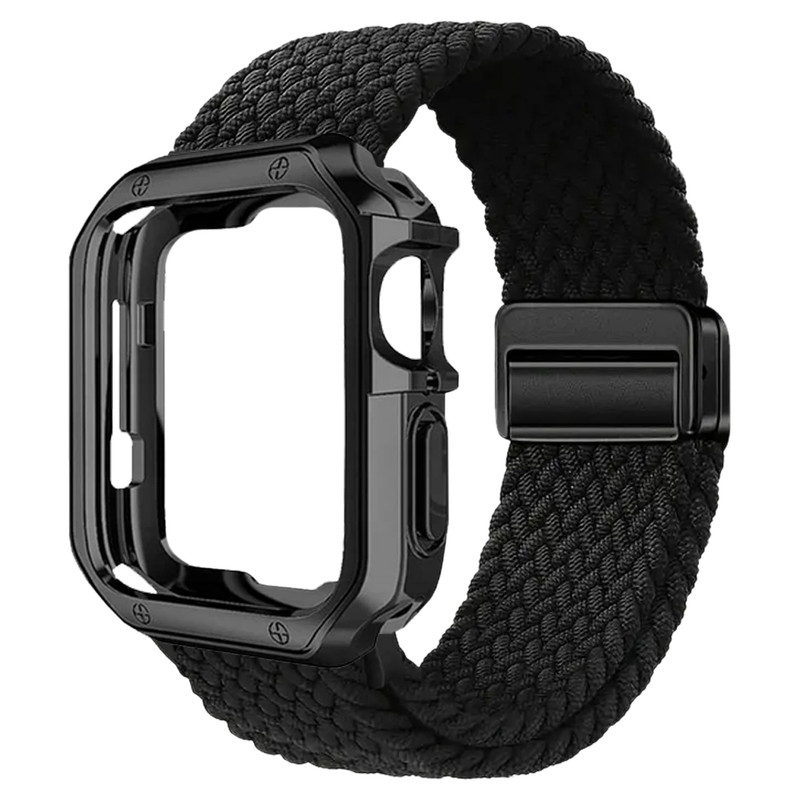 بند اسپریگ مدل Braided Mag Lux مناسب برای اپل واچ سری Se/1/2/3/4/5/6/7/8/9 سایز 42/44/45 میلی متری به همراه کاور