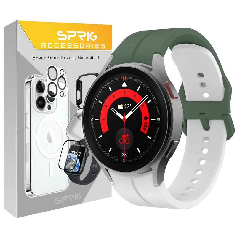 بند اسپریگ مدل Silic ORG Mix مناسب برای ساعت هوشمند سامسونگ Galaxy Watch 6 40mm / watch 6 44mm / Watch 6 Classic 43mm / Watch 6 Classic 47mm