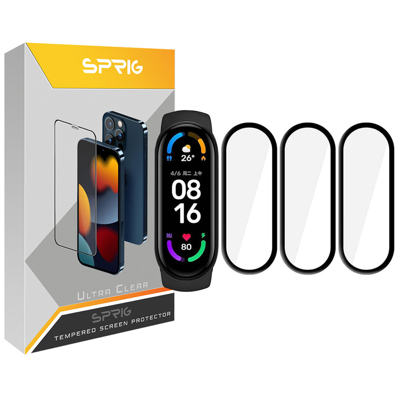 محافظ صفحه نمایش نانو اسپریگ مدل SPG مناسب برای ساعت هوشمند شیائومی Mi Band 6 بسته سه عددی