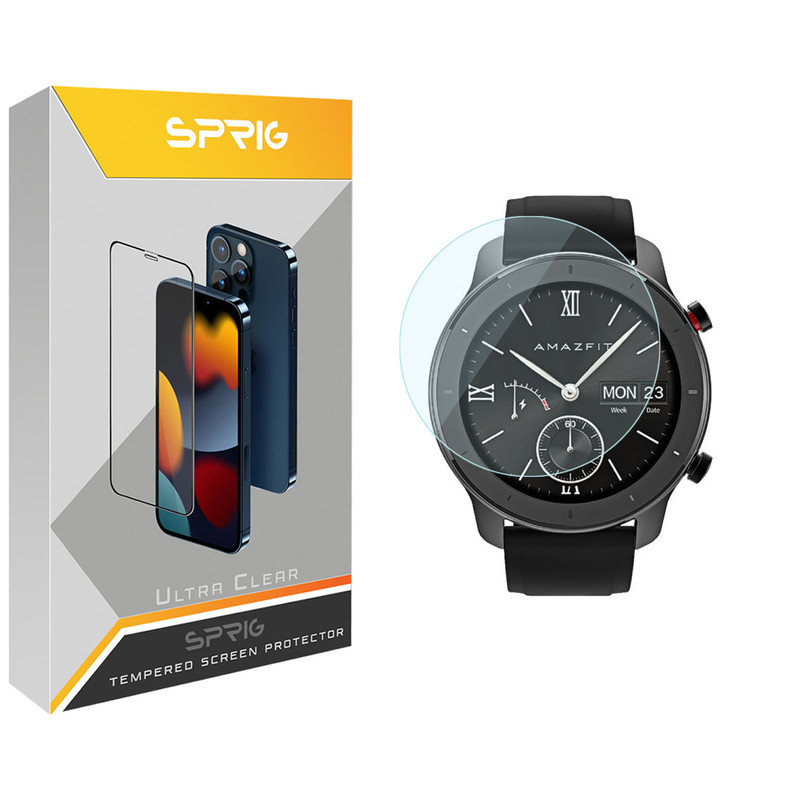 محافظ صفحه نمایش شیشه ای اسپریگ مدل SPG مناسب برای ساعت هوشمند امیزفیت GTR 42mm