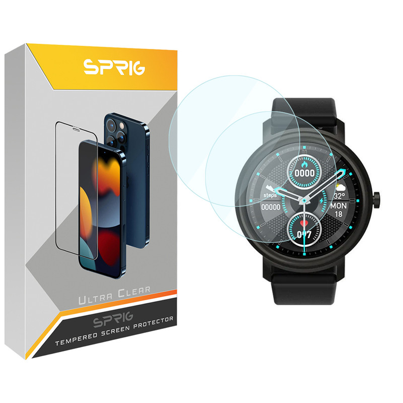محافظ صفحه نمایش شیشه ای اسپریگ مدل SPG مناسب برای ساعت هوشمند شیائومی Mibro Air بسته دو عددی