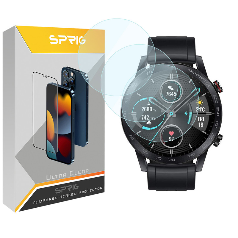 محافظ صفحه نمایش شیشه ای اسپریگ مدل SPG مناسب برای ساعت هوشمند آنر Magic Watch 2 46mm بسته سه عددی