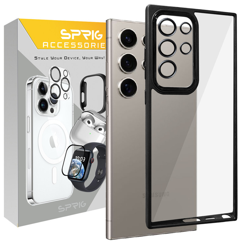 کاور اسپریگ مدل Fashion Ring Metal مناسب برای گوشی موبایل سامسونگ Galaxy S24 Ultra به همراه محافظ لنز دوربین