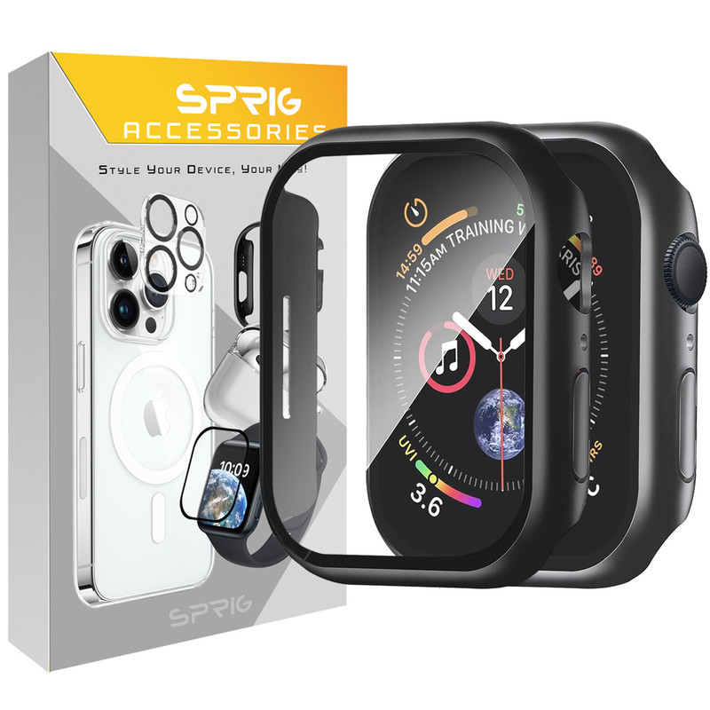 کاور اسپریگ مدل GUAR-DG مناسب برای اپل واچ Series 8 41mm / Series 7 41mm / Series 9 41mm به همراه محافظ صفحه نمایش