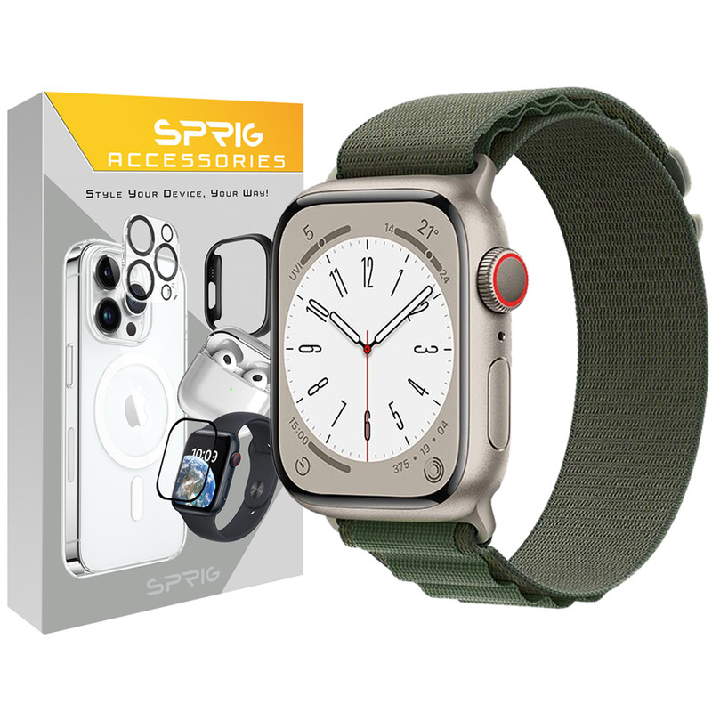 بند اسپریگ مدل Loop Alpine مناسب برای اپل واچ سری 7/8/SE سایز 45 میلی متری