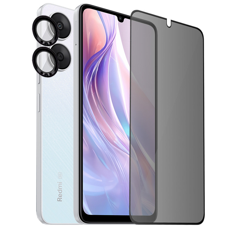 محافظ صفحه نمایش اسپریگ مدل PRV_Ring مناسب برای گوشی موبایل شیائومی Redmi Note 13 Pro 5G به همراه محافظ لنز دوربین