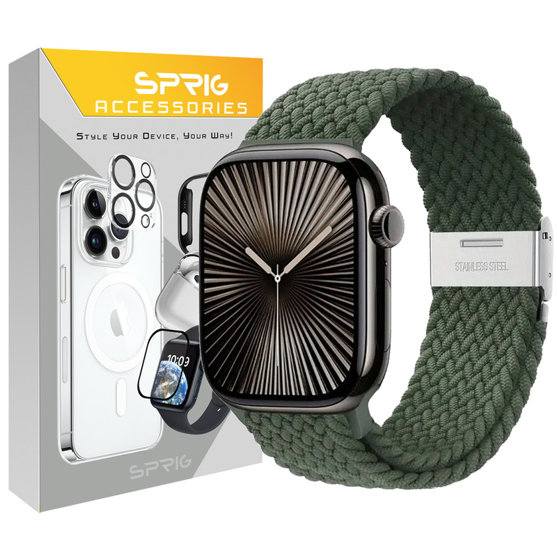 بند اسپریگ مدل Braided SGK مناسب برای اپل واچ Series 8 41mm 