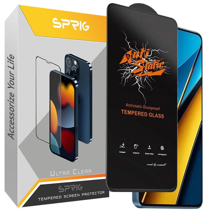 محافظ صفحه نمایش اسپریگ مدل Antistatic_Glass مناسب برای گوشی موبایل شیائومی Redmi Note 9 / 9 5G / 9T 5G / Redmi 10X 4G