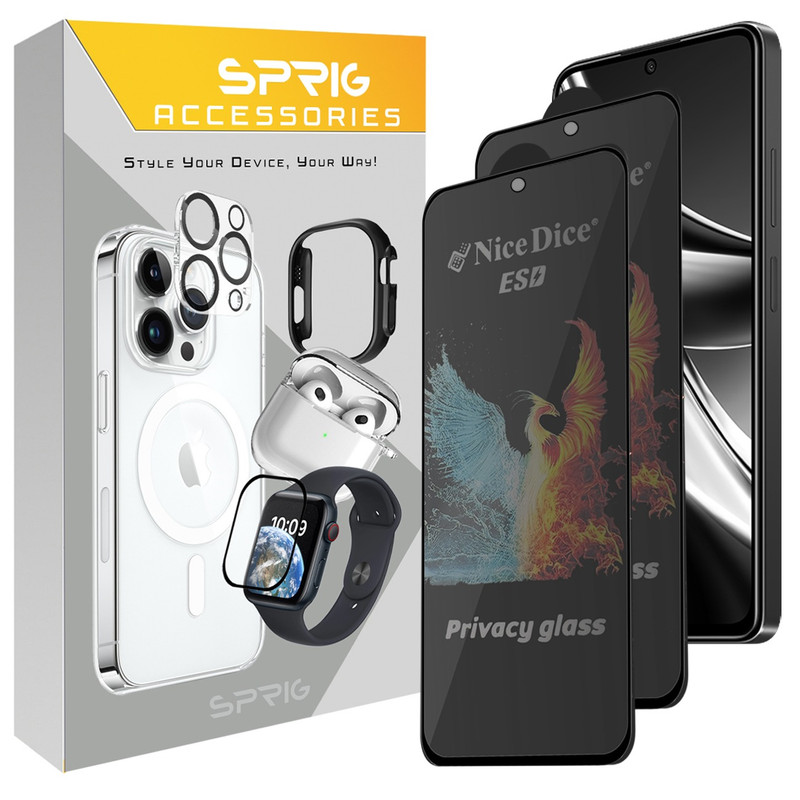 محافظ صفحه نمایش حریم شخصی اسپریگ مدل PRV2 NICED مناسب برای گوشی موبایل شیائومی Poco X5 Pro / Redmi Note 12 Pro 4G / Redmi Note 12 Pro 5G بسته دو عددی