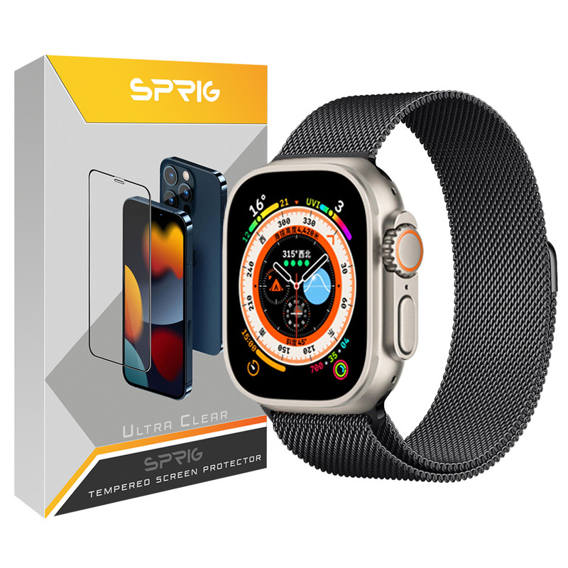 بند اسپریگ مدل Milanese مناسب برای اپل واچ Ultra 49 میلی متر