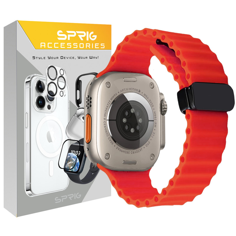 بند اسپریگ مدل Magnetic Ocean مناسب برای اپل واچ Series SE 2022 44mm / SE 2021 44mm / Series 5 44mm / Series 6 44mm / SE 44mm