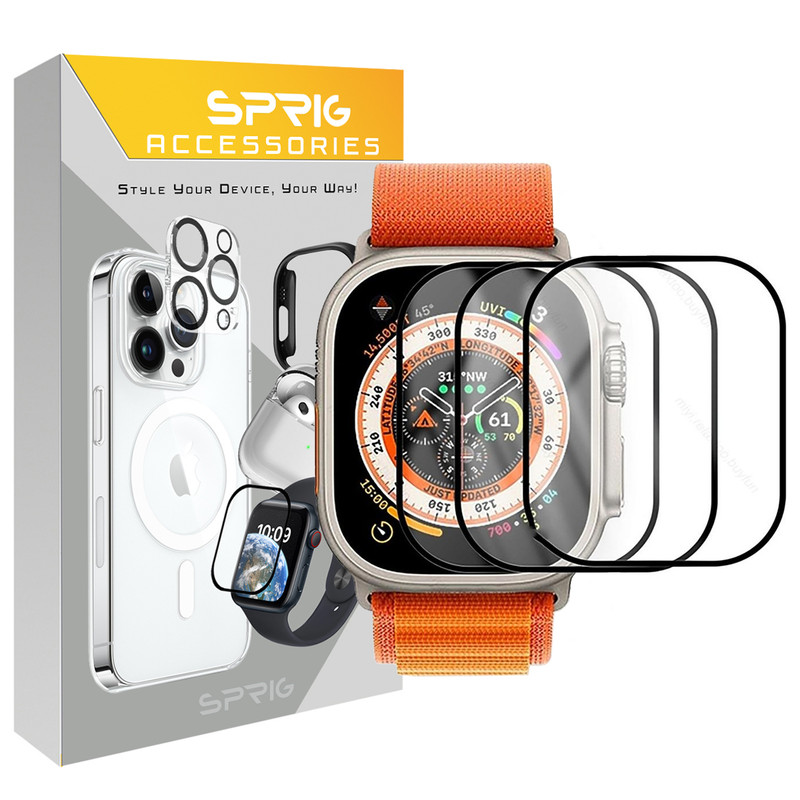 محافظ صفحه نمایش شیشه‌ای اسپریگ مدل SH-FULL مناسب برای ساعت هوشمند بلک تایم MX9 Ultra 2 بسته سه عددی