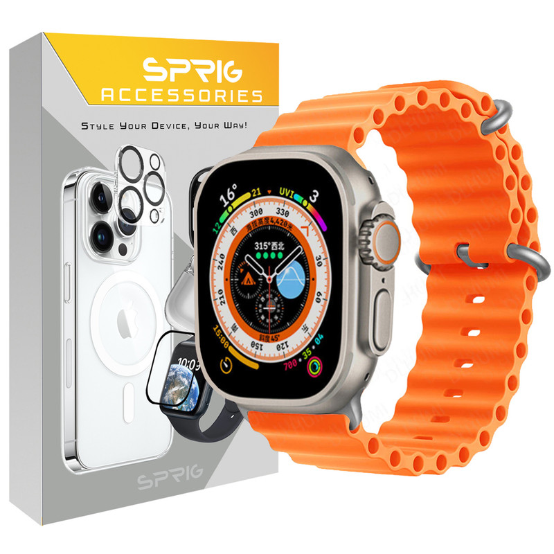 بند اسپریگ مدل Ocean مناسب برای ساعت هوشمند ویرفیت HK9 Pro