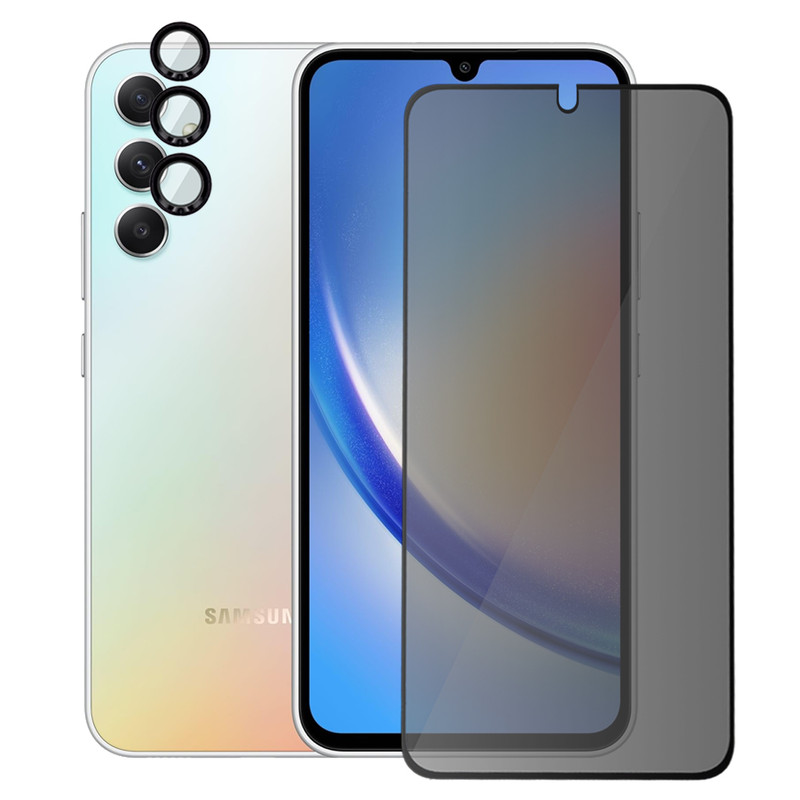 محافظ صفحه نمایش اسپریگ مدل PRV_Ring مناسب برای گوشی موبایل سامسونگ Galaxy A15 به همراه محافظ لنز دوربین