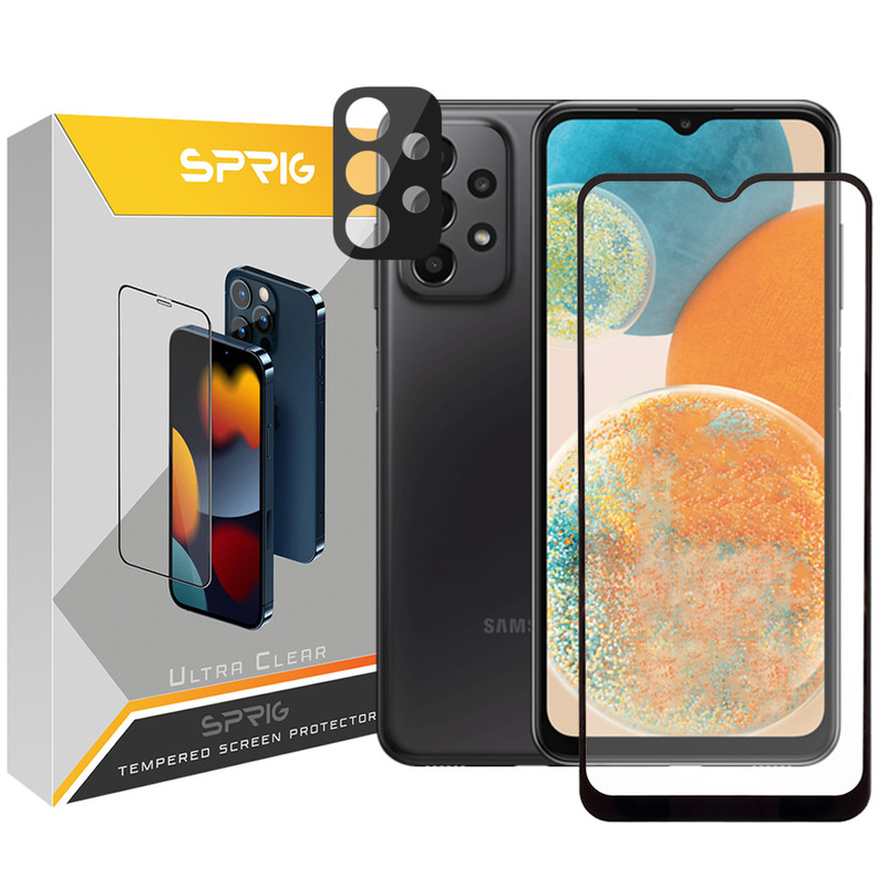 محافظ لنز دوربین اسپریگ مدل 3D-FU مناسب برای گوشی موبایل سامسونگ Galaxy A13 4G / A32 5G به همراه محافظ صفحه نمایش