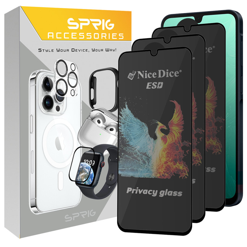 محافظ صفحه نمایش حریم شخصی اسپریگ مدل PRV_NICED مناسب برای گوشی موبایل سامسونگ Galaxy A02 / A02s / A03 / A03s بسته سه عددی