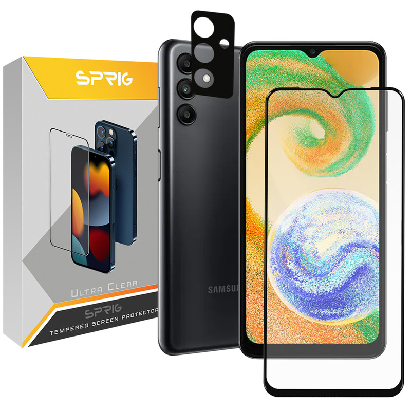 محافظ لنز دوربین اسپریگ مدل FLZ-FU مناسب برای گوشی موبایل سامسونگ Galaxy A04s / a13 5G / M13 4G به همراه محافظ صفحه نمایش گوشی