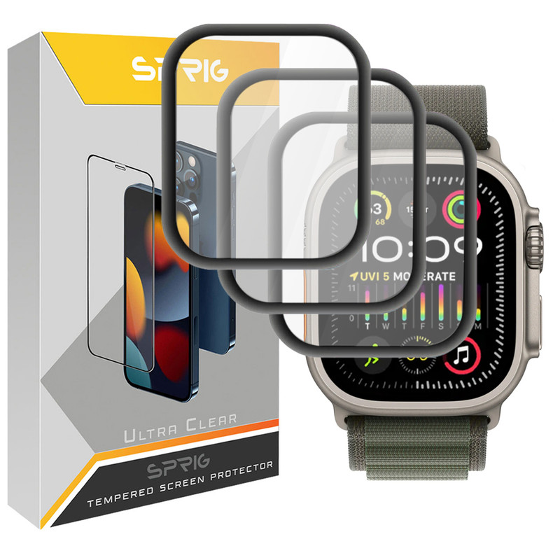 محافظ صفحه نمایش نانو اسپریگ مدل Pmma-SPG مناسب برای اپل واچ Ultra 2 میلیمتری بسته سه عددی